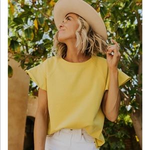 NWT Cancun Flutter Sleeve Top - Roolee x Gigi Parish